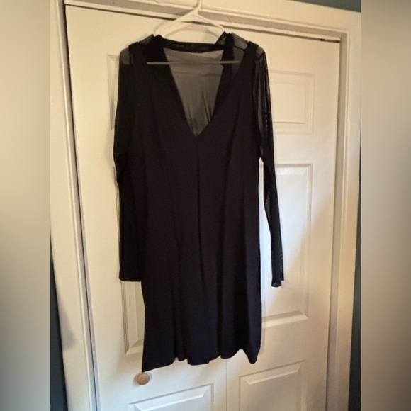Anthropologie Black Long Sleeve Dress - Picture 2 of 3